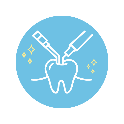 Dental cleaning and polishing icon representing restorative and cosmetic services at Dentist Palo Alto in Palo Alto, CA