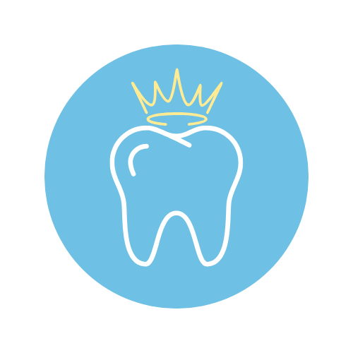 Tooth with crown icon representing Dental Crowns services in Palo Alto, CA